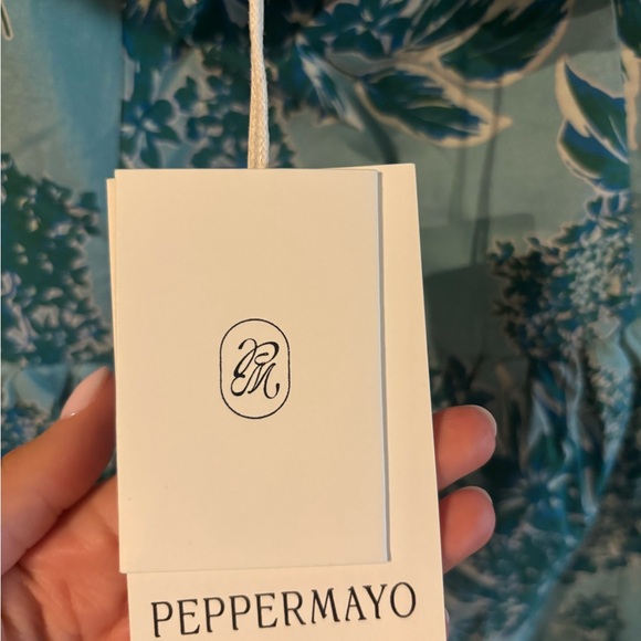 Pepper Mayo Strapless Teal Floral Maxi Dress - Picture 6 of 6